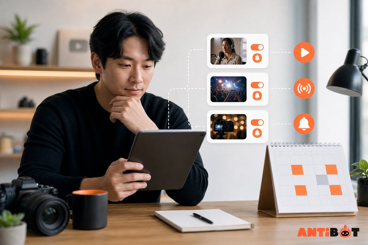 YouTube notification bot posting selective video alerts