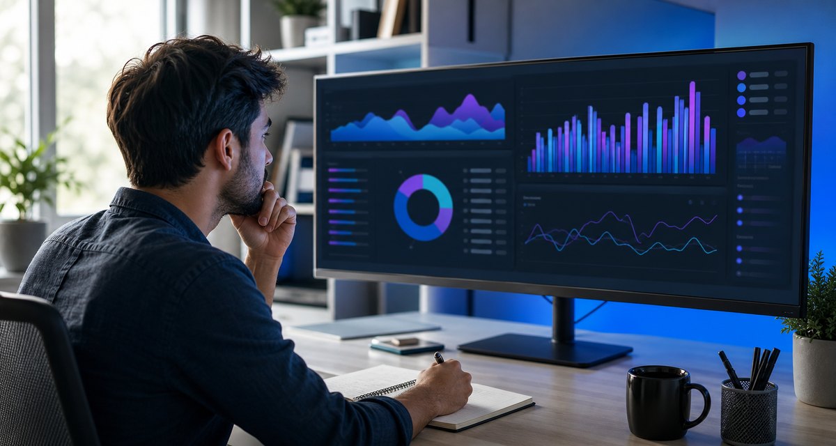 A community manager reviewing server analytics